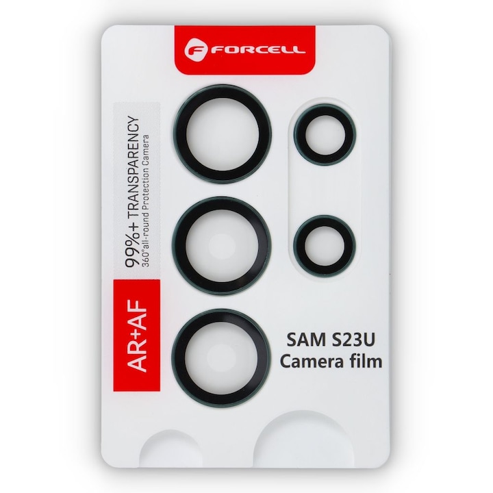 Folie de protectie pentru camera compatibila cu Samsung Galaxy S23 Ultra, Lentile din Sticla securizata, Acoperire oleofoba, Green