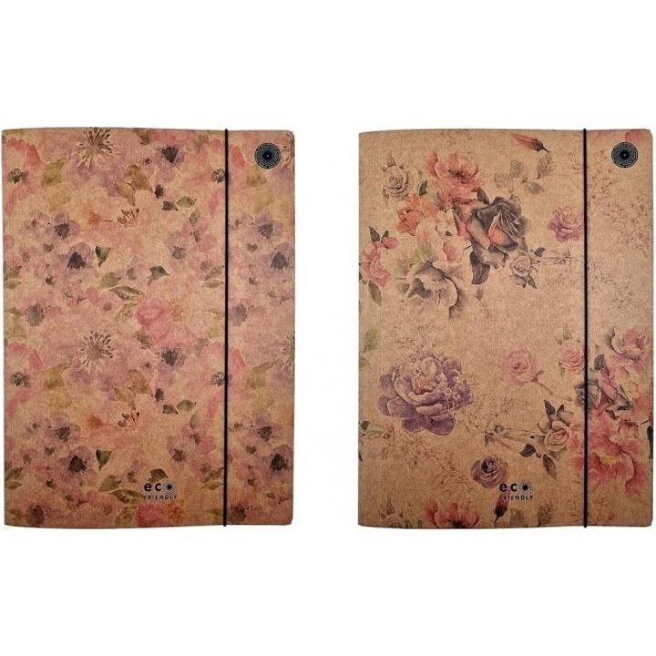 A4-es mappa Ziemia Obiecana, 10 darabos készlet, többszínű virágok