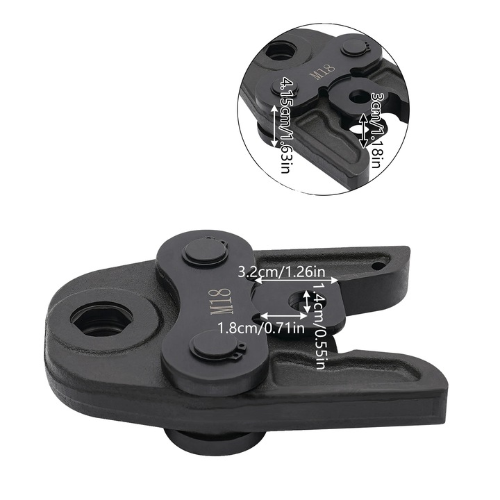 Krimpelő fogó, M18, 42CrMo, 0,8-1,2 mm, 1,4 cm