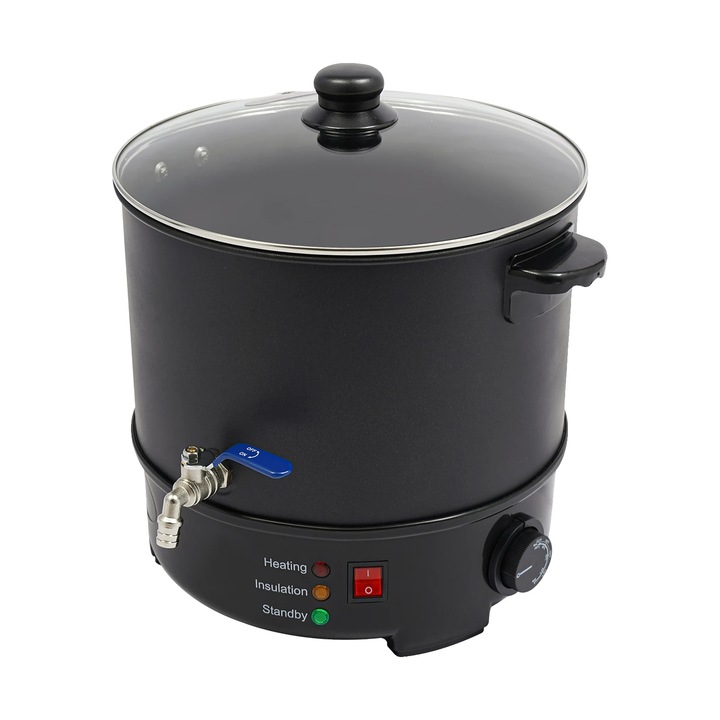 Vas pentru topit ceara, capacitate mare 10.57 Qt, temperatura ajustabila, negru