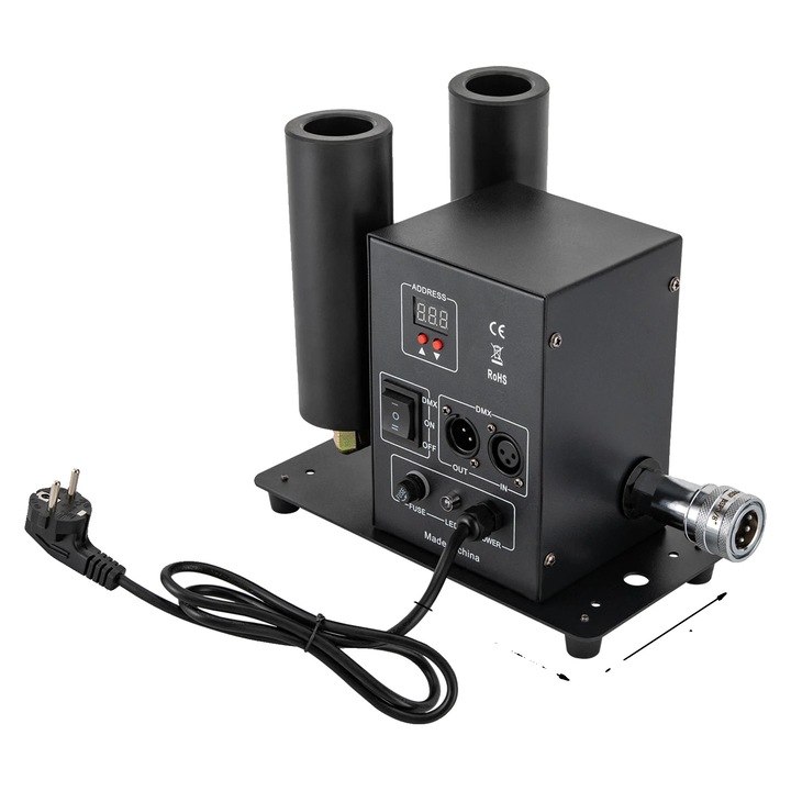 Masina de Fum CO, Control DMX, Duze Reglabile, 150W, 6-8m, 220V