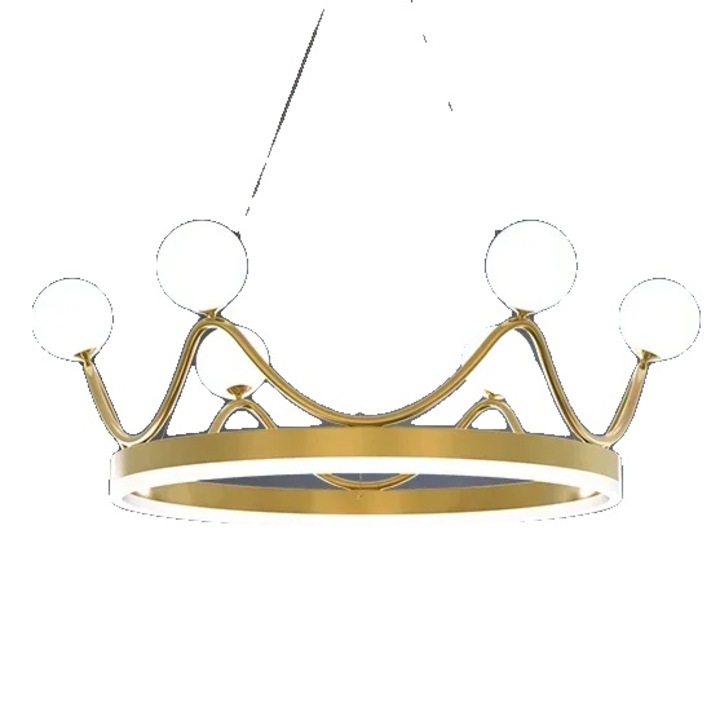 Lustra, design modern de lux, 6 lumini, D60cm, tricolor G9