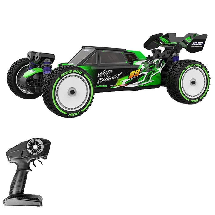 Masinuta cu telecomanda, WB12 PRO, viteza mare, off-road, verde, 335x206x120mm
