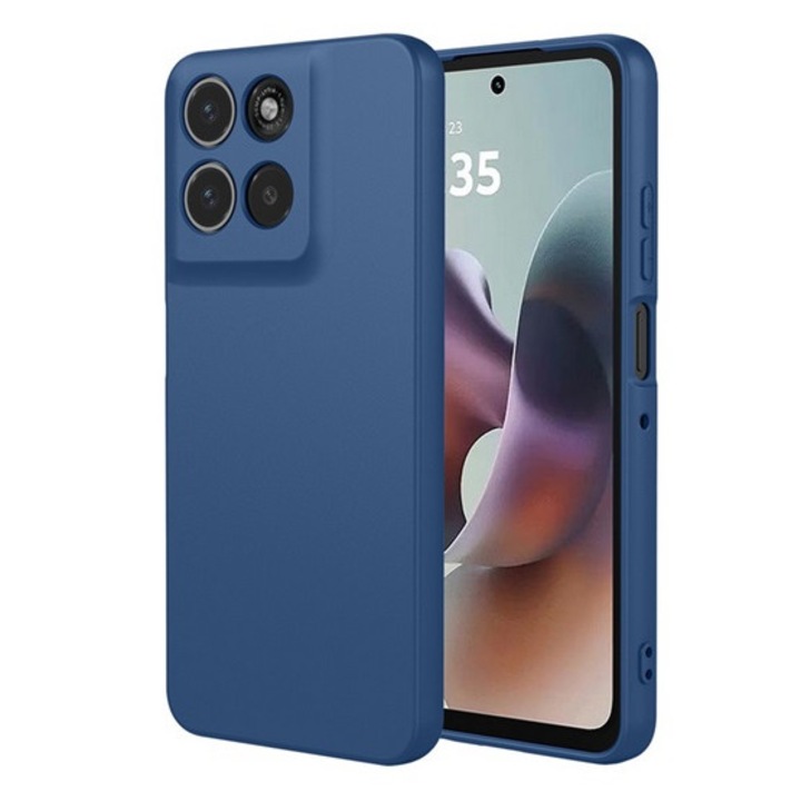 Gigapack szilikon mobiltelefon tok, matt, sötétkék, kompatibilis: Motorola Moto G56 5G, XT2529