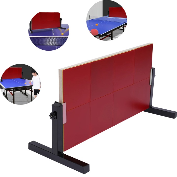 Placa de Rebound pentru Tenis de Masa, Masina de Antrenament Pingpong, pentru Acasa, Studiu Individual, Echipament Profesional de Ping Pong, Rosu