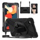 Husa de protecție Gigapack defender din plastic pentru tabletă, rezistență la șocuri, suport, 360° + curea de mână, curea de umăr, negru, compatibilă cu: Lenovo Tab One, TB-305FU