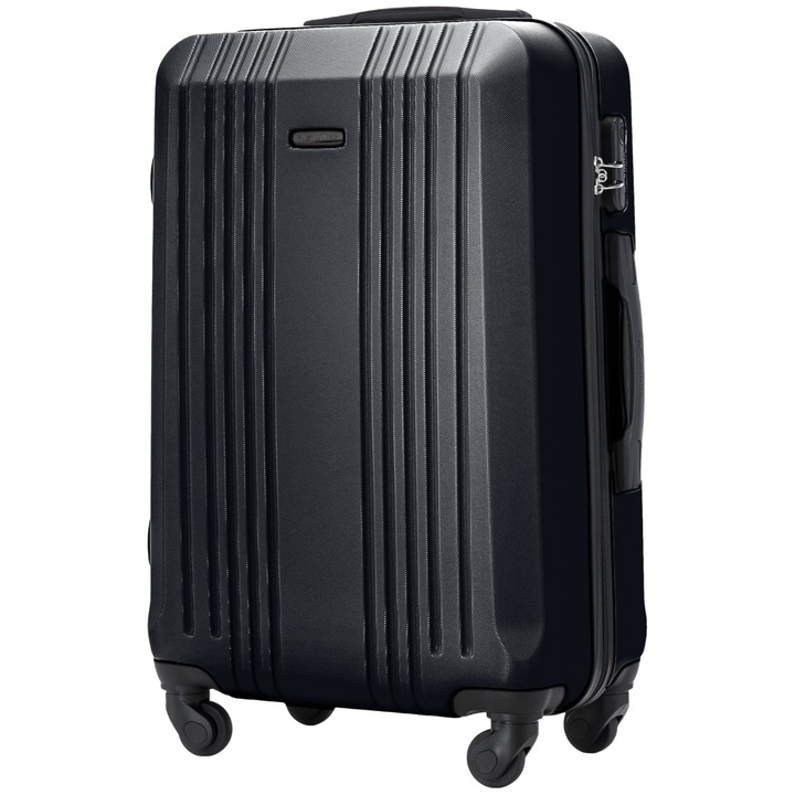 WNGS Közepes bőrönd 24" 4 forgó kerékkel, számzárral, teleszkópos fogantyúval ABS+ 66x42x24cm Szürke