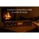 Bluetooth hordozható hangszóró, 6 meghajtó, 30W, fa design, 560x80x96mm