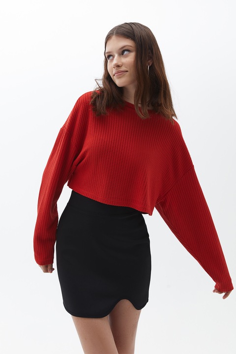 OXXO, Pulover crop supradimensionat, Caramiziu, M