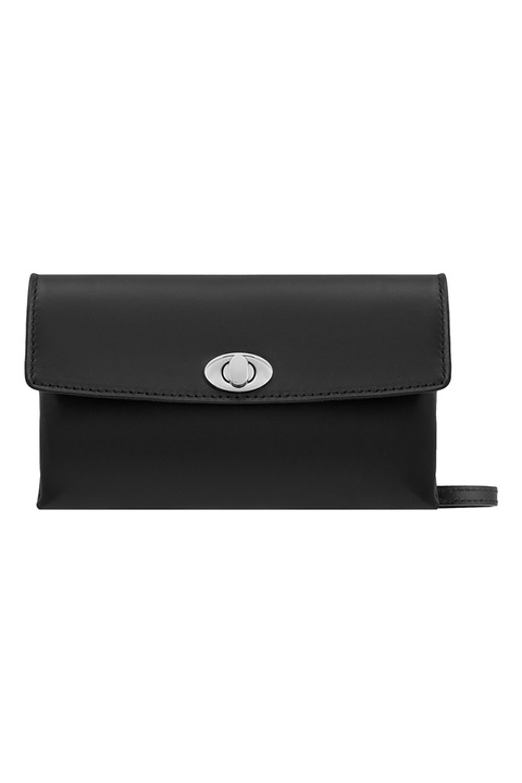 RYŁKO, Geanta-plic din piele cu bareta detasabila, Negru