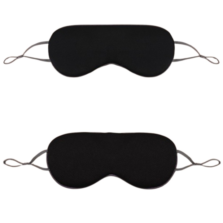 Masca de somn reglabila, cu doua fete, confortabila si respirabila, cu laterale atat calde, cat si reci, marime ajustabila, masca moale, blocare a luminii, negru