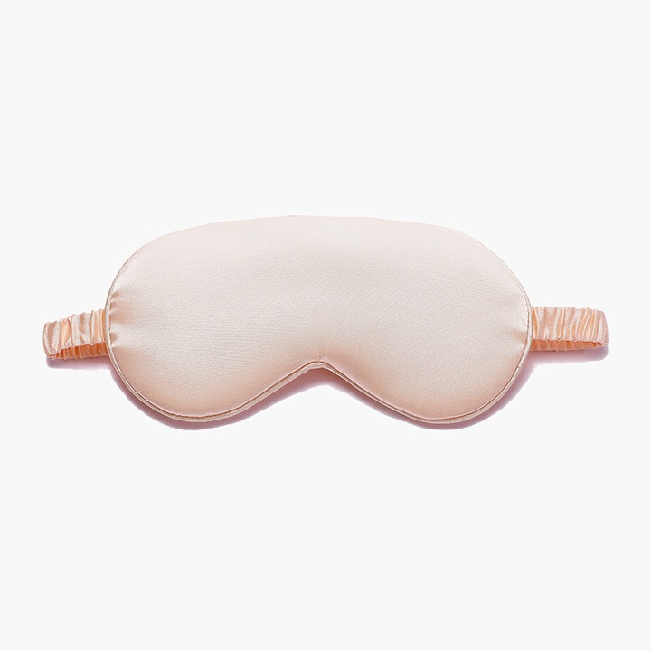 Masca de somn din satin de matase,100% blocanta lumina, confortabila, moale si respirabila, ajuta la reducerea oboselii ochilor fara a strange urechile sau a apasa pe ochi, roz