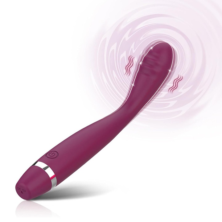 Vibrator Femei, Mingzhi®, Stimulator pentru Clitoris, Vaginal si Anal, Silicon Moale si Ergonomic, Reincarcabil, Rezistent la Apa, 10 Moduri de Vibratii, Jucarie Intima pentru Cupluri, 19.6 cm