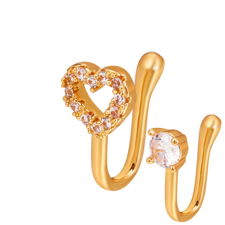 Arany színű fém fülbevaló szett, 50cm, kövek nélkül, nőknek