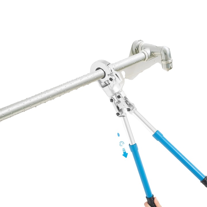 Set de clesti pentru crimping, 360 grade cap rotativ, capacitate de crimping 6 tone, otel carbon, dimensiune cutie 60x22x7cm, include 9 matrite