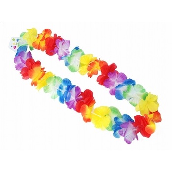 Ghirlanda hawaiana cu floricele multicolore Ghirlanda hawaiana cu floricele multicolore