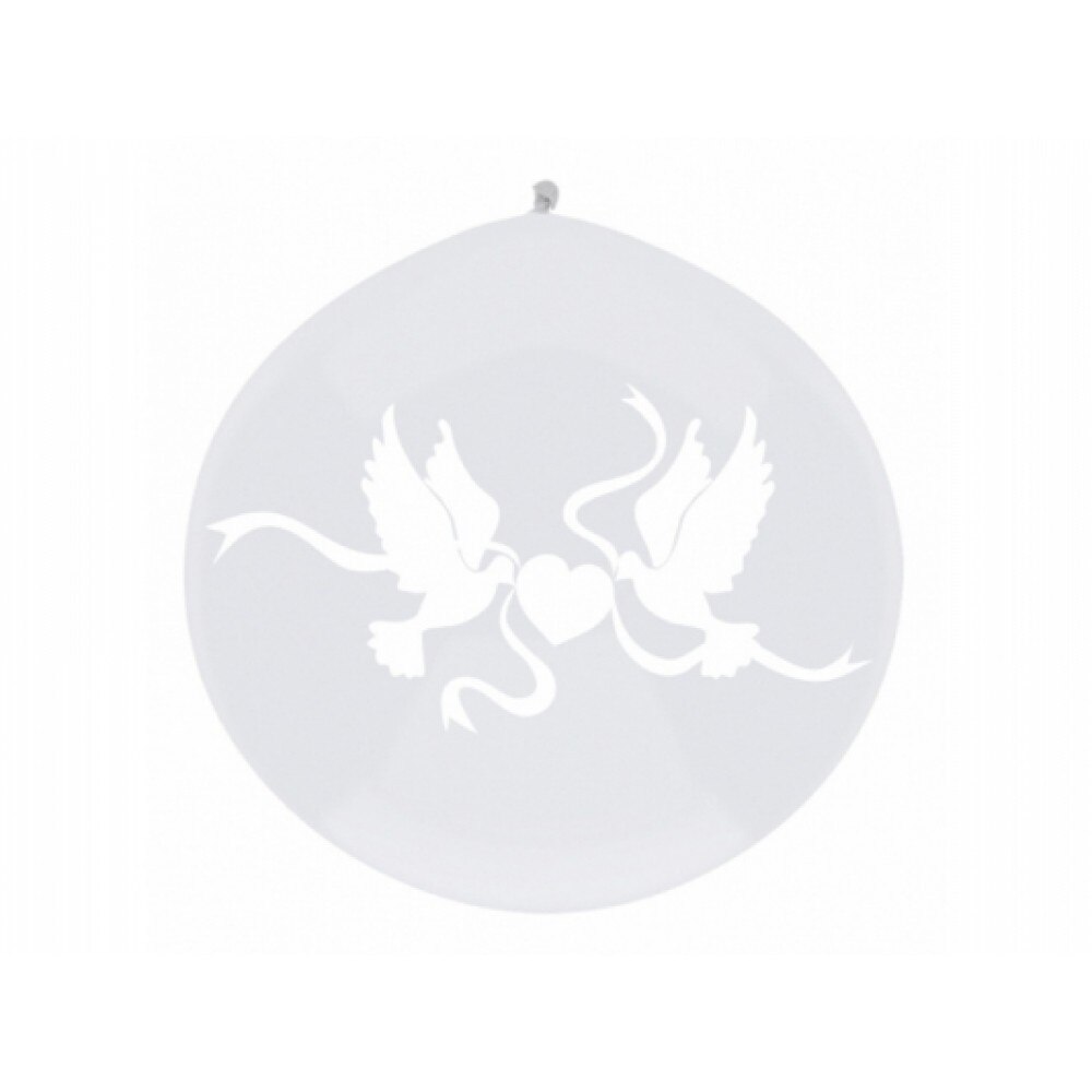 Balon Jumbo, transparent cu porumbei, 100 cm