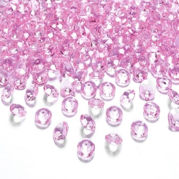 Cristale diamant, Roz, 100 buc Cristale diamant, Roz, 100 buc