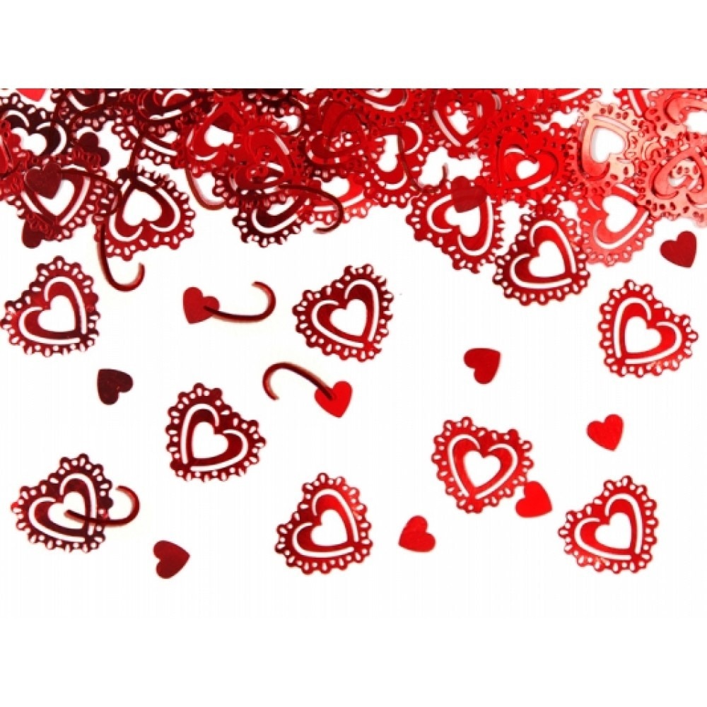 Confeti inimioare, Rosu