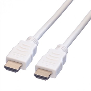 Cablu HDMI v1.4 19T-19T ecranat 1m Alb, Value 11.99.5701 Cablu HDMI v1.4 19T-19T ecranat 1m Alb, Value 11.99.5701