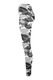 Urban Classics, Colanti cu model camuflaj, Alb/Negru/Gri