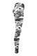 Urban Classics, Colanti cu model camuflaj, Alb/Negru/Gri