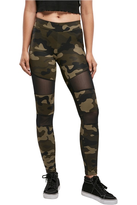 Urban Classics, Colanti cu model camuflaj, Negru/Maro