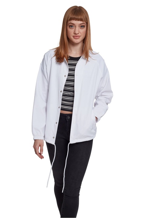Urban Classics, Jacheta cu capse, Alb optic