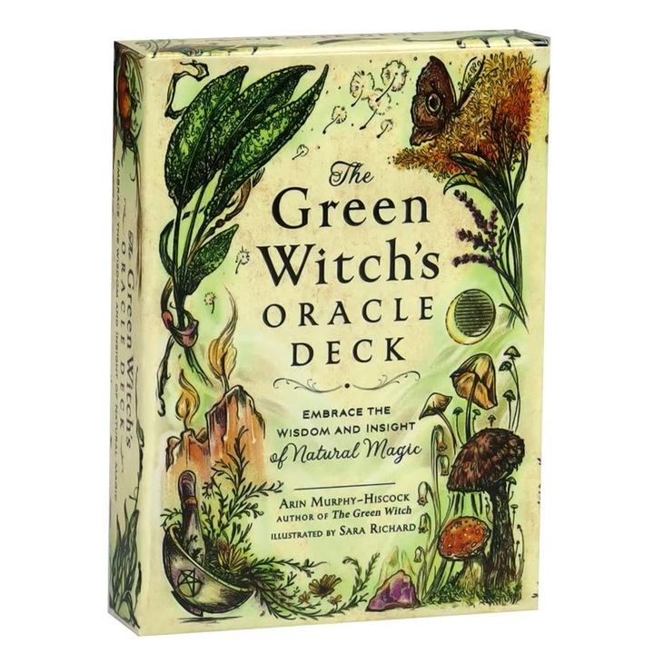 Pachet carti, Green Witch: intuitie si intelepciune, Arin Murphy-Hiscock & Sara Richards, 10.5 x 7 cm
