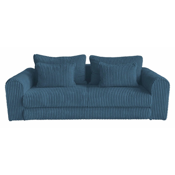 Canapea extensibila MOON cu lada de depozitare, albastru, 245x100x80 cm