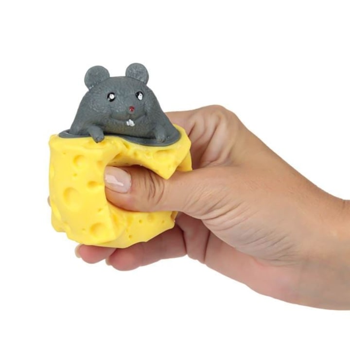 Jucarie Anti-Stress Zanox®, Pop Up Cascaval cu Soricel, 5cm