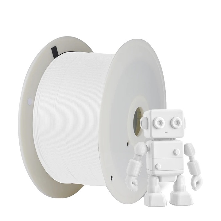 Filament 3D, PETG, alb, 1.75mm, 5kg