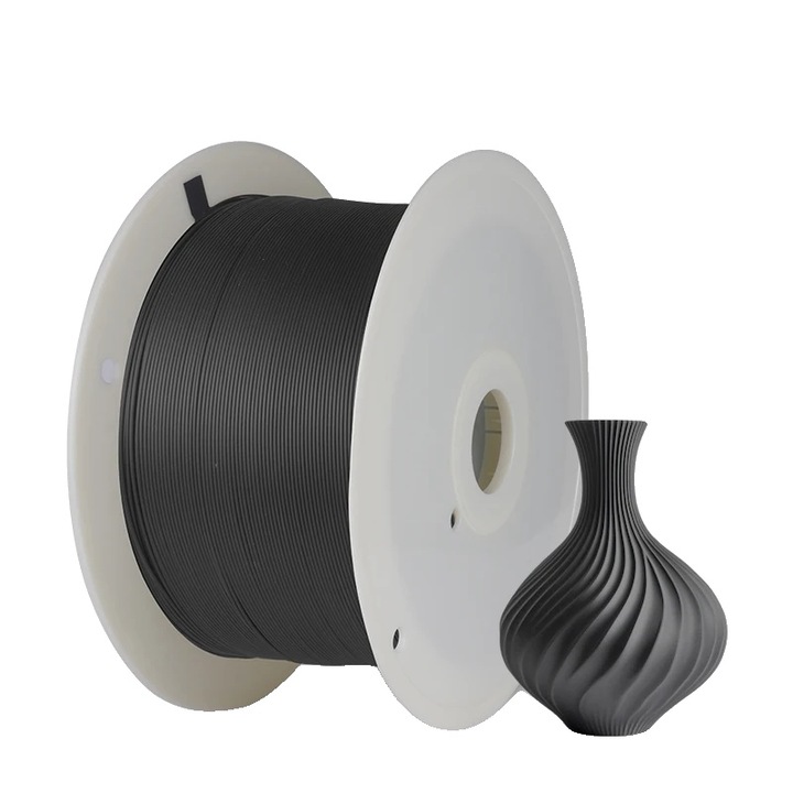Filament 3D, PETG Gri, 1.75mm, biodegradabil, compatibil cu majoritatea imprimantelor FDM