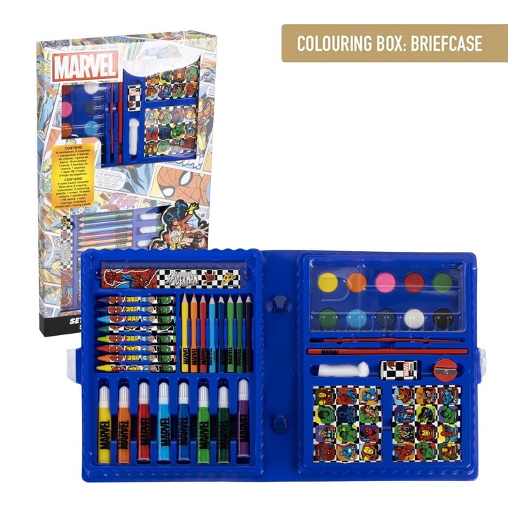 Trusa de colorat Avengers, 52 piese 52