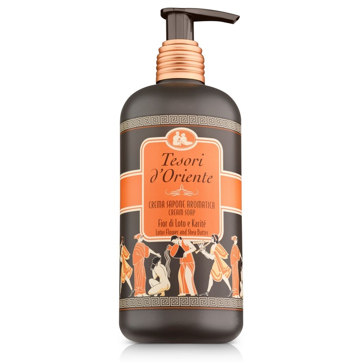 Течен кремообразен сапун Tesori D'Oriente с лотосов цвят и карите, 300 мл