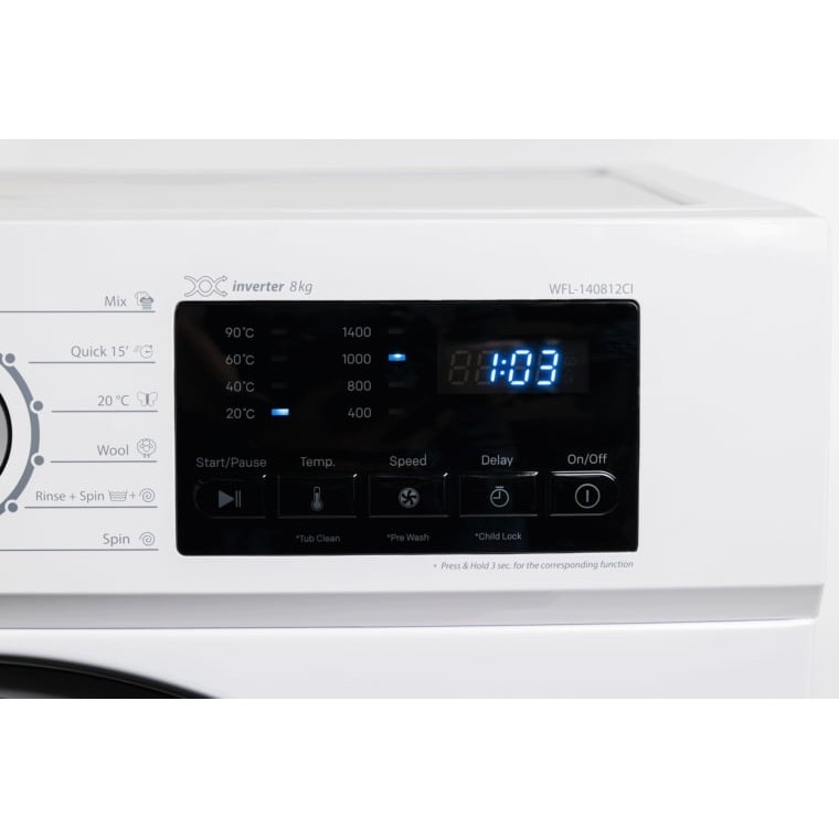 Masina de spalat rufe VIVAX WFL-141012CI, 10kg, 1400 RPM, 16 Programe, Alb