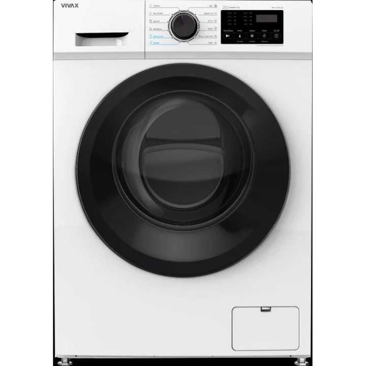 VIVAX WFL-140912CI Mosógép, 9kg, 1400 RPM, BLDC inverteres motor, A osztály, gőzhigiénia, 16 program, fehér