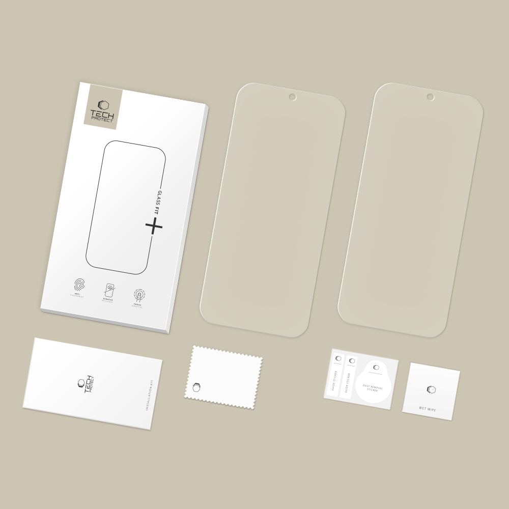 Set 2 folii sticla securizata TECH-PROTECT Glass Fit+ compatibil cu Google Pixel 9 Pro XL / 10 Pro XL Clear