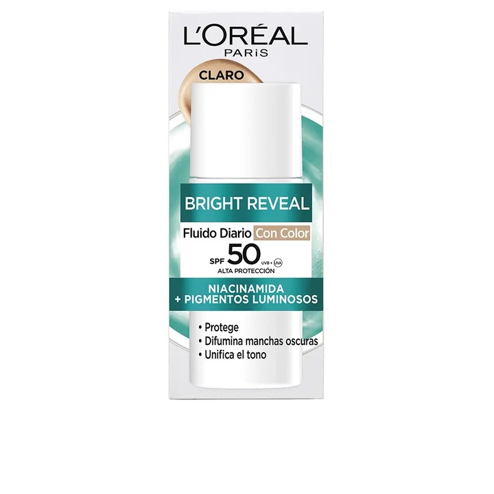Cremă protecție solară L'Oreal Paris cu niacinamidă SPF50, 50 ml, pentru toate tipurile de ten, textura lejeră