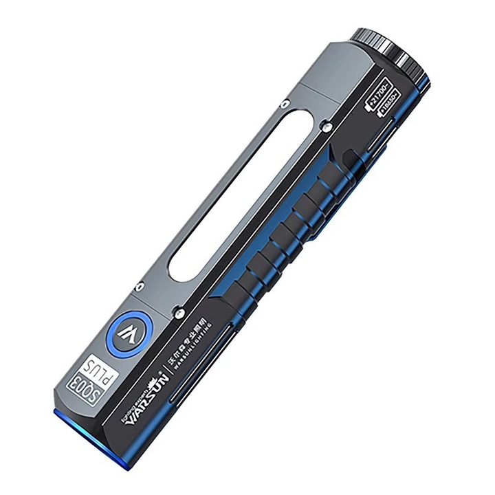 Акумулаторен фенер, тактически Warsun SQ03, 1000+ lm, 6000K, IP44, CRI80, 18650, магнитен, >12ч, COB