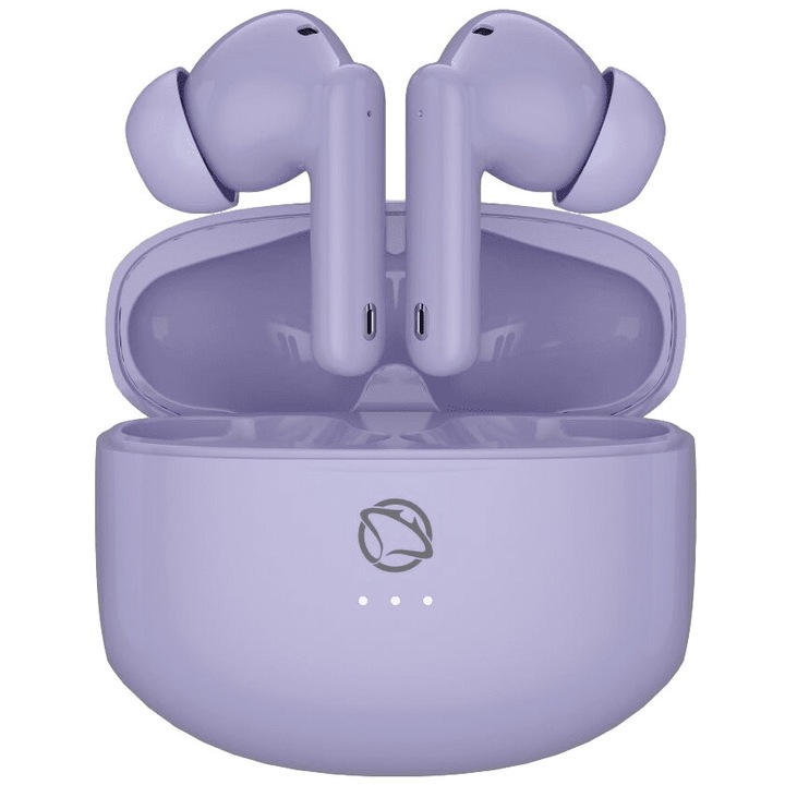 Vezeték nélküli fülhallgató, Manta, MTWS008P Rytmo, In-ear, Bluetooth 5.3, lila