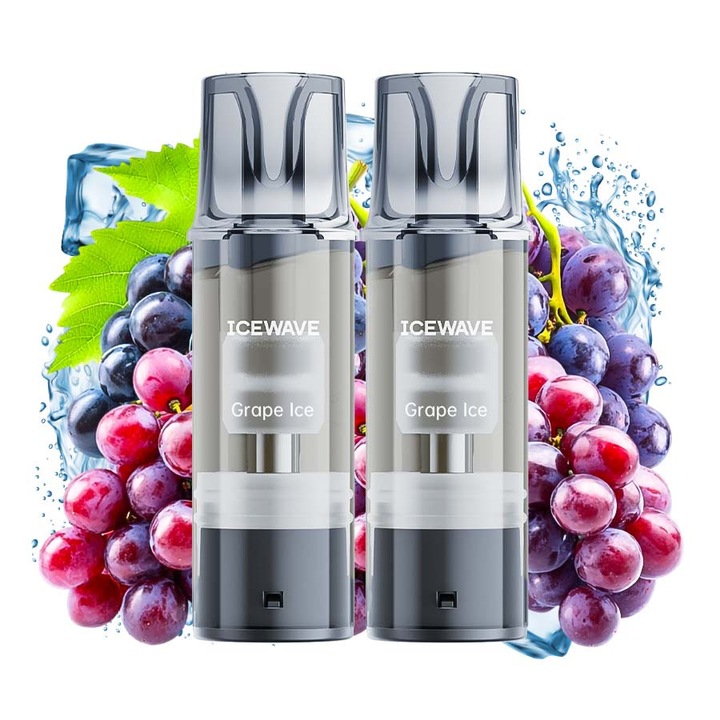 Cartuse Preumplute Set 2, 2%, Grape Ice pentru Tigara Electronica ICEWAVE