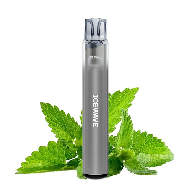 Kit tigara electronica Icewave E1, 1000 pufuri, menta, 2ml, 20mg, gri inchis