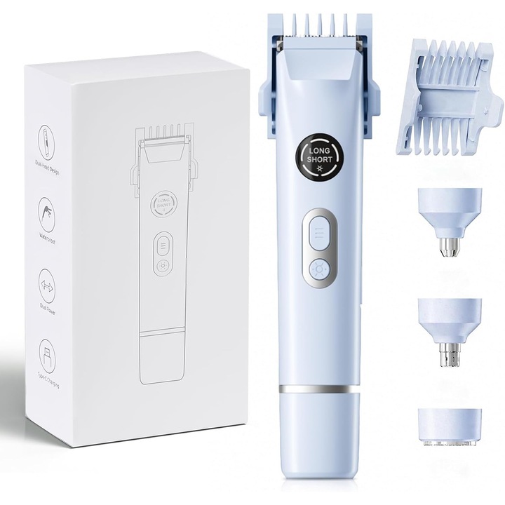 4 az 1-ben bikini borotva, kétfejű női szőrtelenítő kerámia pengefejekkel és C típusú töltőporttal, elektromos borotvák nőknek intim szőrzet, hónalj, lábak, karok, arc szőrtelenítésére