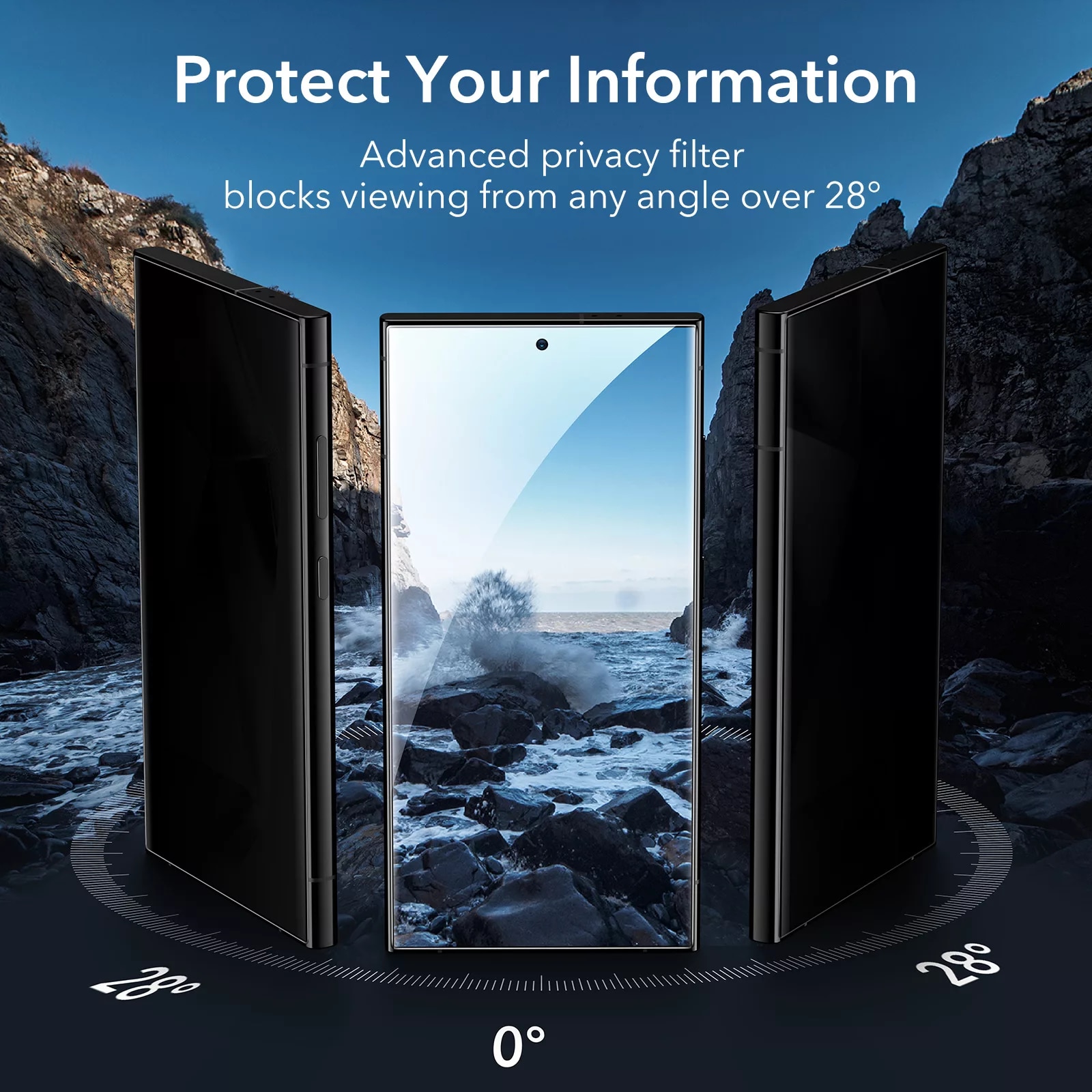 Folie de Protectie Privacy pentru Samsung Galaxy S25, cu Kit de Aplicare Instanta si Functie Automata de Indepartare a Prafului, din Sticla Securizata 9H+, Claritate Super HD, Tratament Electronic Oleofobic si Anti Amprente