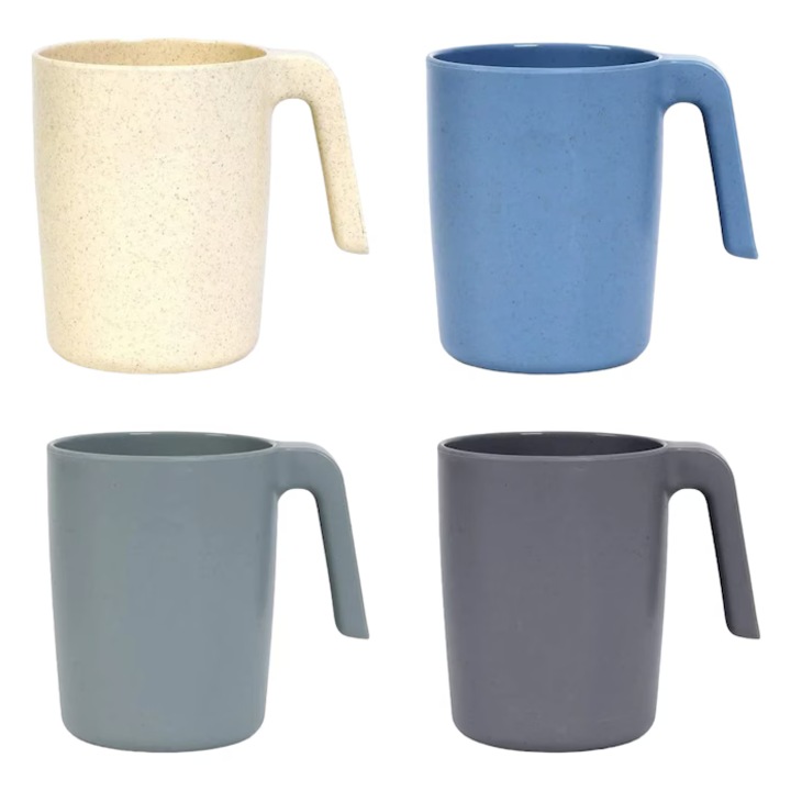 Set 4 cani Shopwithgreen, 450 ml, plastic, multicolor