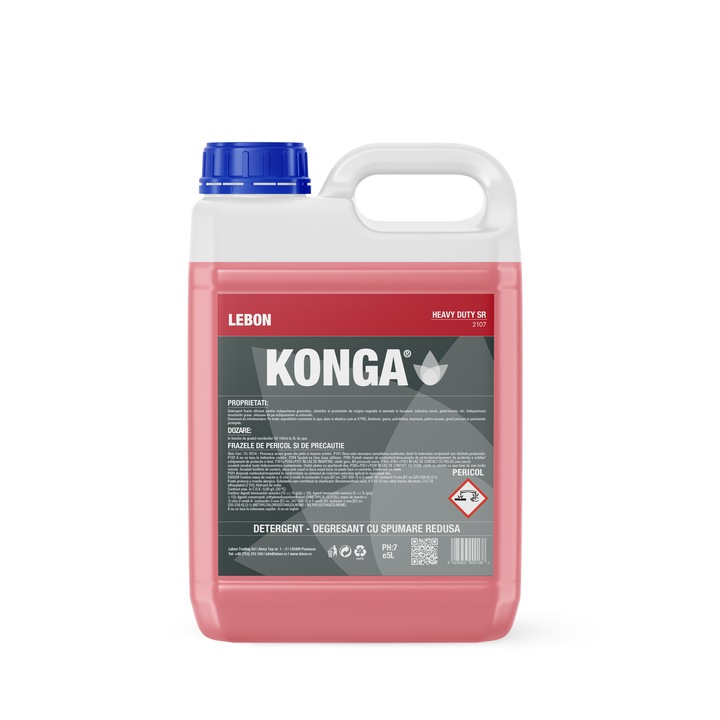 Degresant Konga, 5L, pentru industria alimentară, lichid, eficient în îndepărtarea grăsimilor