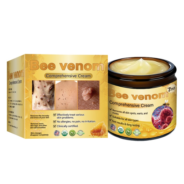 Crema hidratantă cu venin de albine, Bee Venom, 60g, textura ușoară, pentru toate tipurile de piele