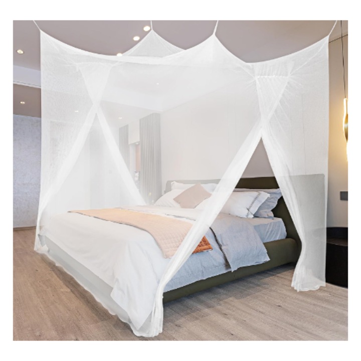 Plasa anti insecte 180 l x 190 L x200 h cm, prindere in 4 puncte si usa de intrare