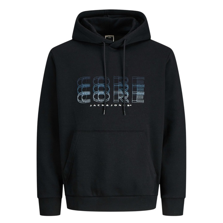 Hanorac JACK &JONES Fusion Branding Hood 49160, Negru